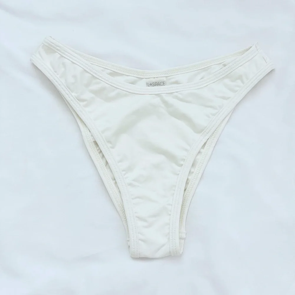 NWOT L*space white Whiplash bikini bottom S